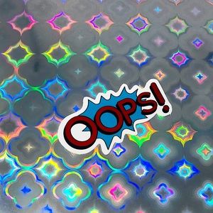 OOPS Action Bubble Comic Book Vibes Contrast Sticker